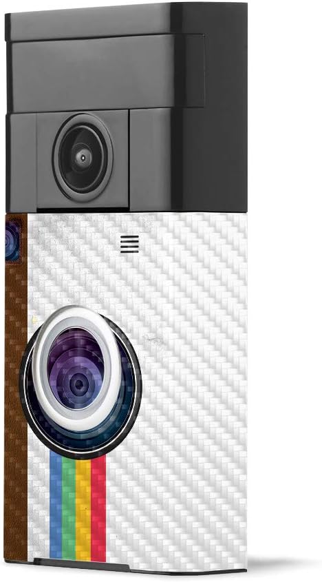 MightySkins Carbon Fiber Skin for Ring Video Doorbell - Stranger Alphabet | Protective, Durable Textured Carbon Fiber Finish | Easy to Apply, Remove, and Change Styles | Made in The USA