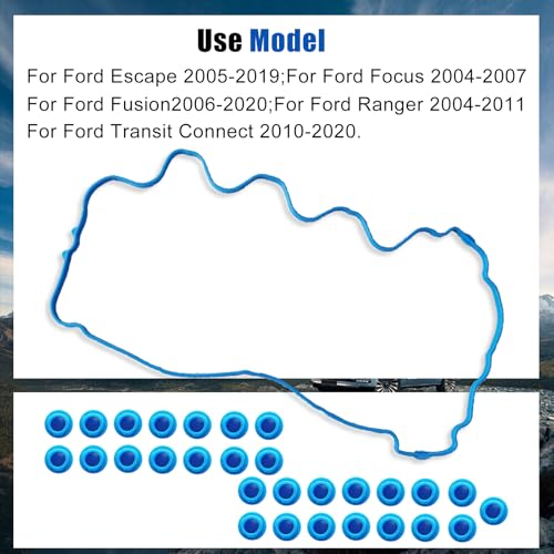 Image of VS50664R for Ford F150 Valve Cover Gasket Seal 5.4L Expedition Explorer Mustang Lincoln Mark Navigator Mercury 4.6L 5.4L Head Gasket Seal F-150 F250 F350 2004 2005 2006 VS50372 VCF330-C