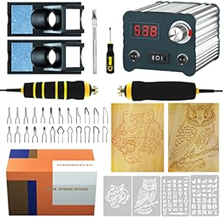 Wood Burning Kit,Wood Burning Tool Digital Adjustable Strap,Gift Box,24 pcs Pyrography Pen Nib,Wood Burning Kit for Adults and Kids,Wood Burner