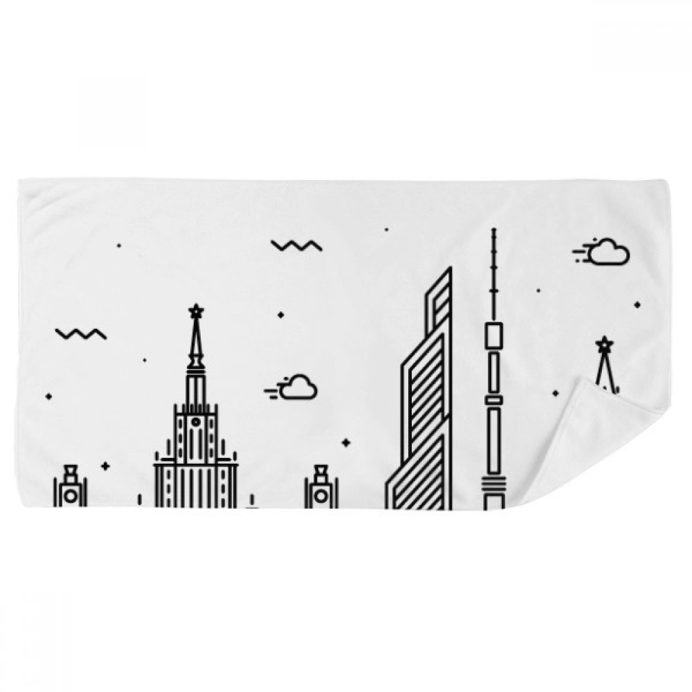 Serviette de bain Russie multicolore 35x70 cm en tissu doux