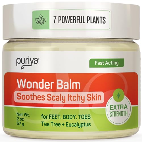 Tea Tree Oil Balm , Extra Strength, Pair Well with Jock Itch Cream, Spray, Athletes Foot, Ringworm Cream for Human, Fast Acting for Dry, Itchy Skin, Plant Powered Wonder Balm