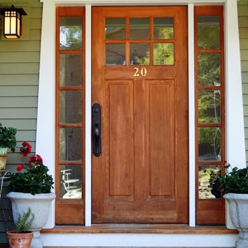 Doris 3-Inch Solid Brass-Polished Finish, Mailbox Address Numbers, House Numbers For Outside House Door Number, House Number Plaque (Number 2) #TOP5