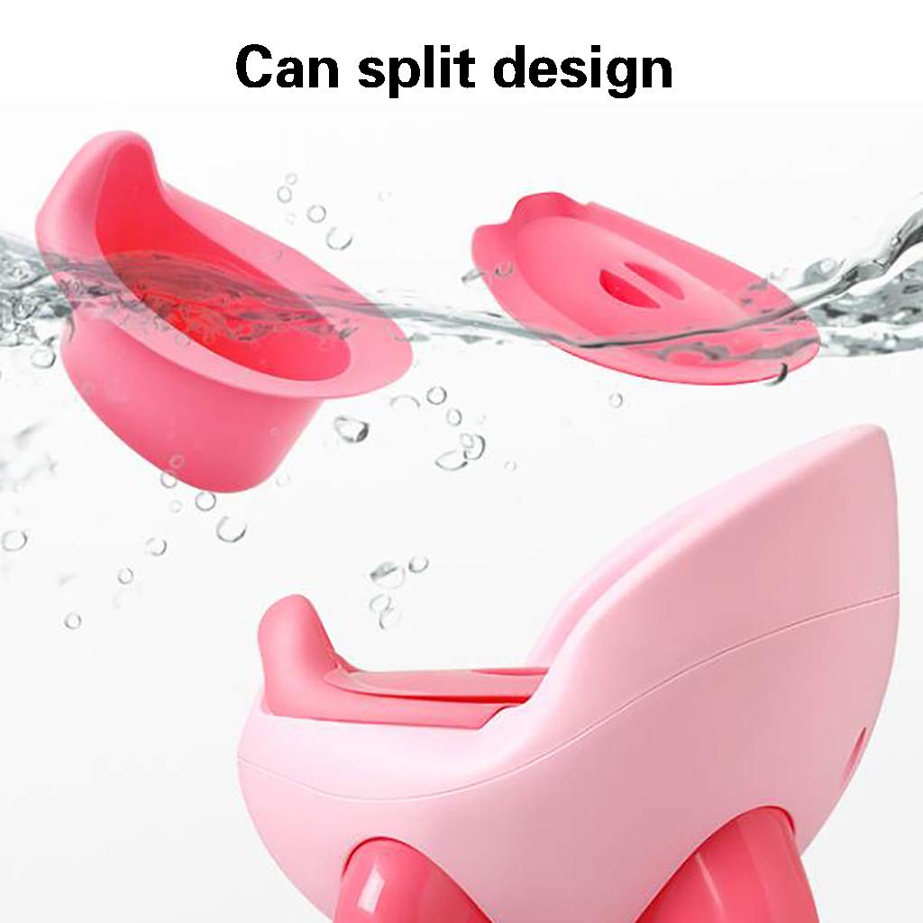 Sedile da addestramento per WC per Bambini, Anteriore Convesso a Prova di Schizzi per Una Facile Pulizia, Design ergonomico Antiscivolo, vasino Perfetto per Bambini Piccoli,Grigio