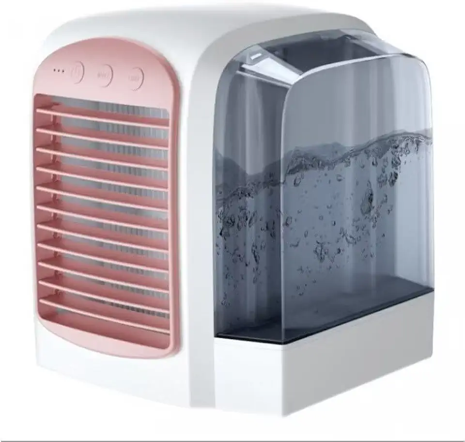 Mini Ar Condicionado Portátil Frio Cooler Mini Climatizador (rosa)