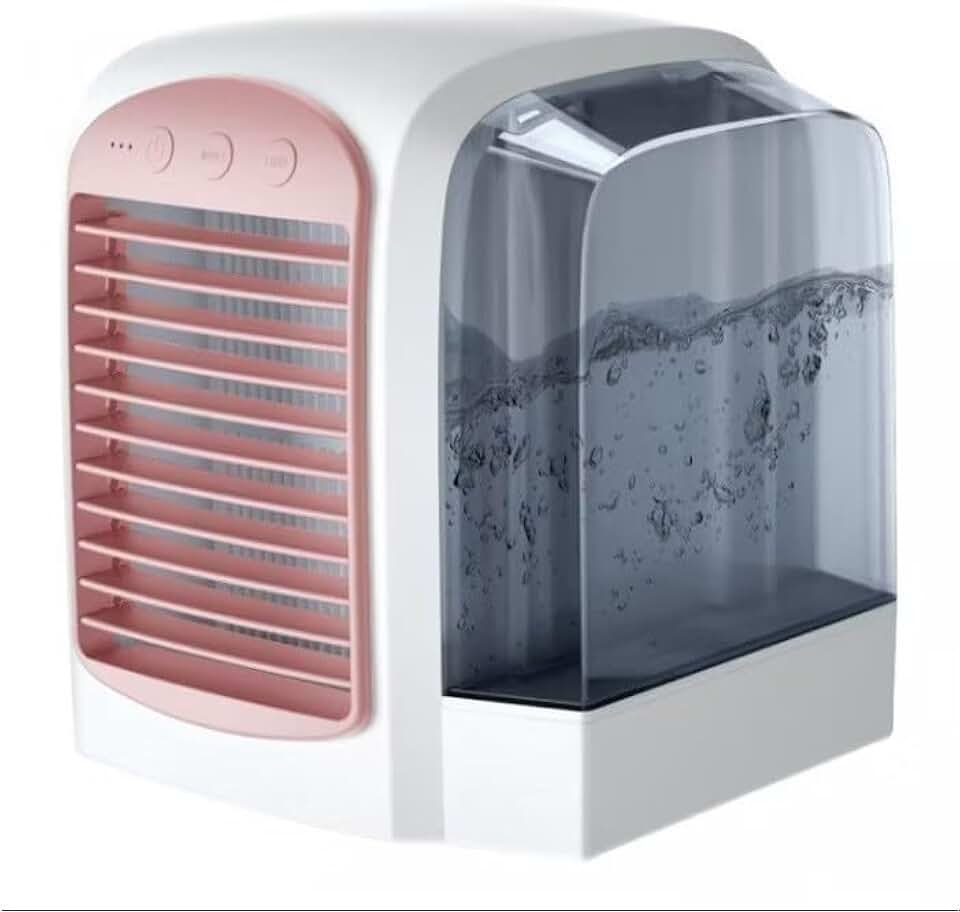 Mini Ar Condicionado Portátil Frio Cooler Mini Climatizador (rosa)
