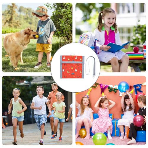 Image of Kids Trifold Wallet for Boys 4-12Years, Velcro Wallet with Card Holders, Perfect Children's Birthday Gift - Toddler Wallet for Boys, Trifold Wallet for Kids (cat&dog)