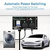 Smart EV Charging Integration: Sekelo Automatic Power Switch for Dryer & EV, NEMA 14-30P to 14-30R & 14-50R, 240V, 24A 5.76kW Max Power Splitter, Fast Charging, Real-time Display