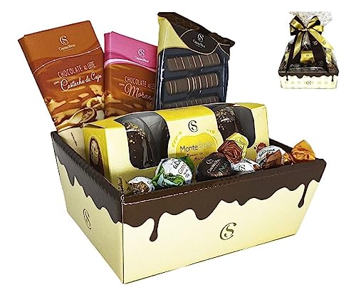 Cesta Cacau Show Para Presente Monte Bello (8 chocolates)