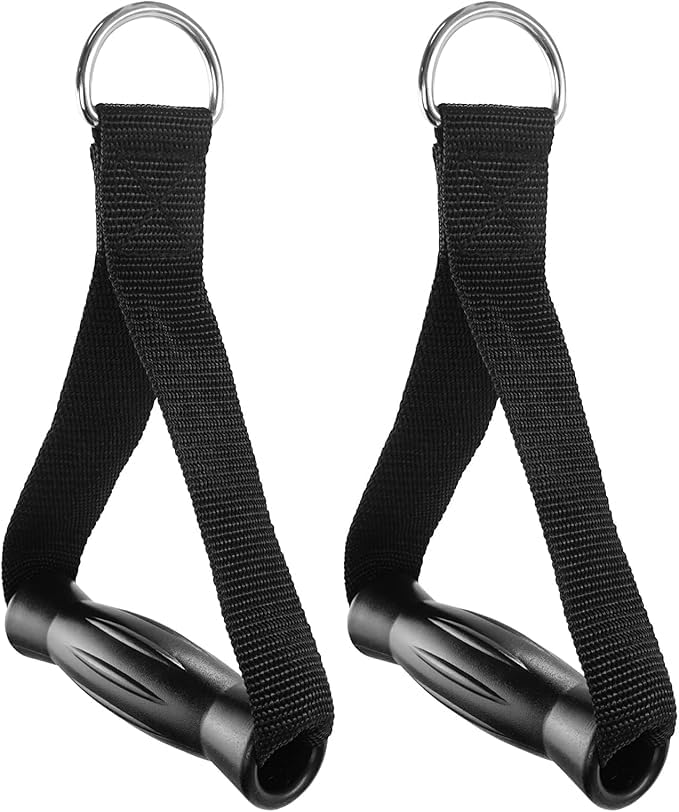Tyasdery Excercise Handles, 2 Pieces Heavy Duty Fitness Handle Cable Machine Attachments for Cable Machine Pulleys, Gym Equipment, Resistance Bands