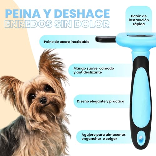 Miniatura 2 de Cepillo Para Perros Y Gatos Profesional - Cepillo Para Mascotas De Pelo Corto Y Largo, Eficaz Para La Eliminación De Pelo Muerto Y Cuidado Del Pelaje De Su Mascota, Doggie