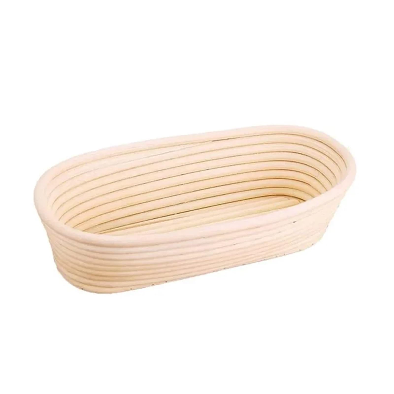 Handgefertigter Rattan-Brot-Gärkorb, Backform, Schüssel, Teig, Weidenbäcker, Gärkörbe, Küchenzubehör, Werkzeug FüR Brot(25 * 15 * 8cm-Long)