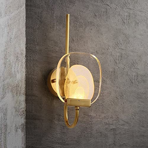 Lámpara de pared de cobre dorado y vidrio para una decoración sofisticada 2