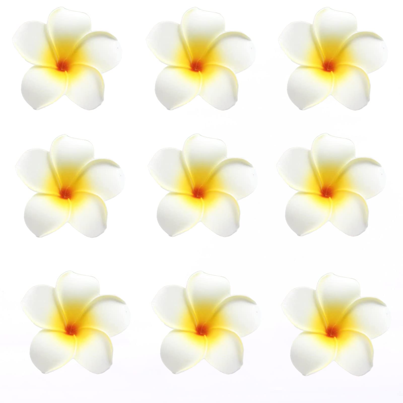 Gaobige Artificial Flowers Plumeria Foam 50PCS Diameter 2.6 Inch Hawaiian Flower Petals for Wedding Party Decoration