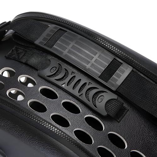 Retoo Transportbox für Katze Hund Transporttasche für Haustiere, Faltbare Haustier Tragetaschen für Kleine Hunde Haustiertransportbox für Kätzchen Welpen und Kaninchen Schwarz