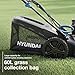 Hyundai 20” 51cm Electric Start Self-Propelled Petrol Lawnmower, 196cc 4-Stroke Engine, 4-in-1 Mulch Bag Side & Rear Discharge, 60L Grass Box, Black Edition