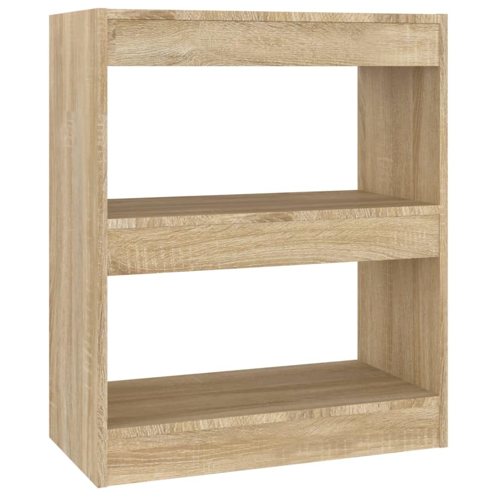 Librería Sonoma Roble 60 x 30 x 72 cm Moderna Estantería de pie con robusto material de madera y amplio espacio de almacenamiento para libros, DVD, como estantería y separador de habitaciones