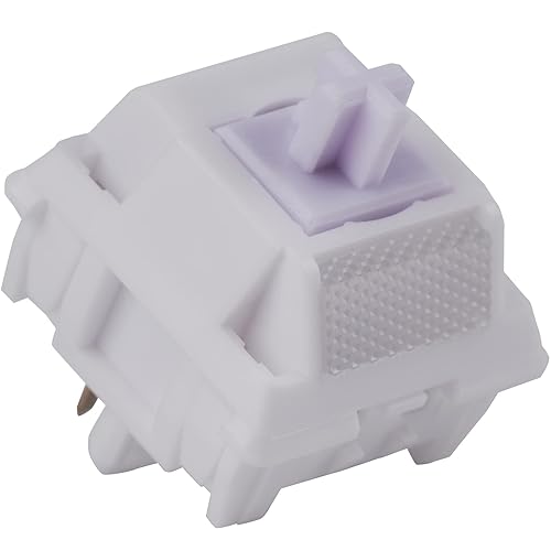 Miniatura 15 de WS Interruptores de teclado mecánicos 5 pines Montaje en PCB Lubricado Interruptores lineales Rosa (35 piezas)