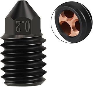 JOYSOG High Flow Nozzle 3D Printer CHT Nozzle for Bambu Lab x1c p1p 0.2/0.4/0.6/0.8mm High Speed Extruder Head 3D Printer Parts (0.2MM)