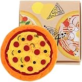 Homoyoyo 2 Satz Puppenhaus Miniatur Pizza aus Kunstharz Realistische Kleiner Pizza Dekoration für Puppenhauszubehör Detailreiches Puppenhaus Essen für Modellfotografie und Sammler