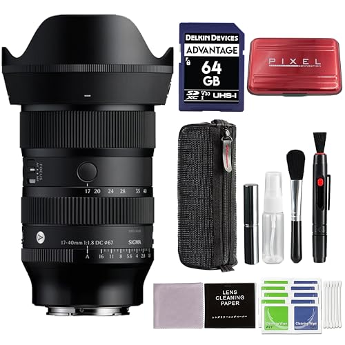 Image of Sigma 17-40mm f /1.8 DC Art Lens for Sony E Mount with Advanced Accessory and Travel Bundle | 214965 | 17-40mm Sony Lens