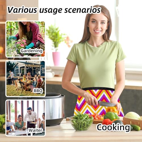 Tablier court de chef à poches pour simplifier le nettoyage de la maison