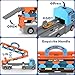 Transport Truck Car Toys for 2-8 Years Old Boys Girls, Carrier Truck Race Track Toys, Foldable Transport Car Toys with 2 Foldable Race Tracks 24 race Cars, Birthday Gifts for Toddler Boys Girls