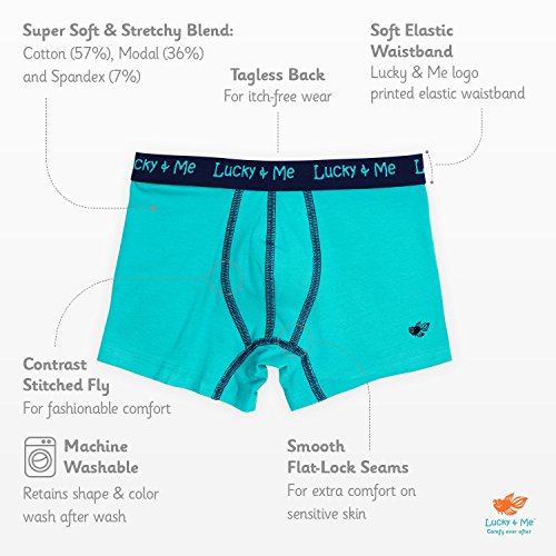 Lucky & Me | Liam Boys Boxer Briefs | Children's Tagless Soft Cotton Underwear | 3 Pack (Americana, 7/8Y) #TOP6