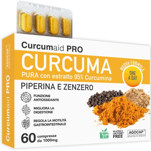 CURCUMA E PIPERINA PLUS 95% - 60 Compresse curcuma...
