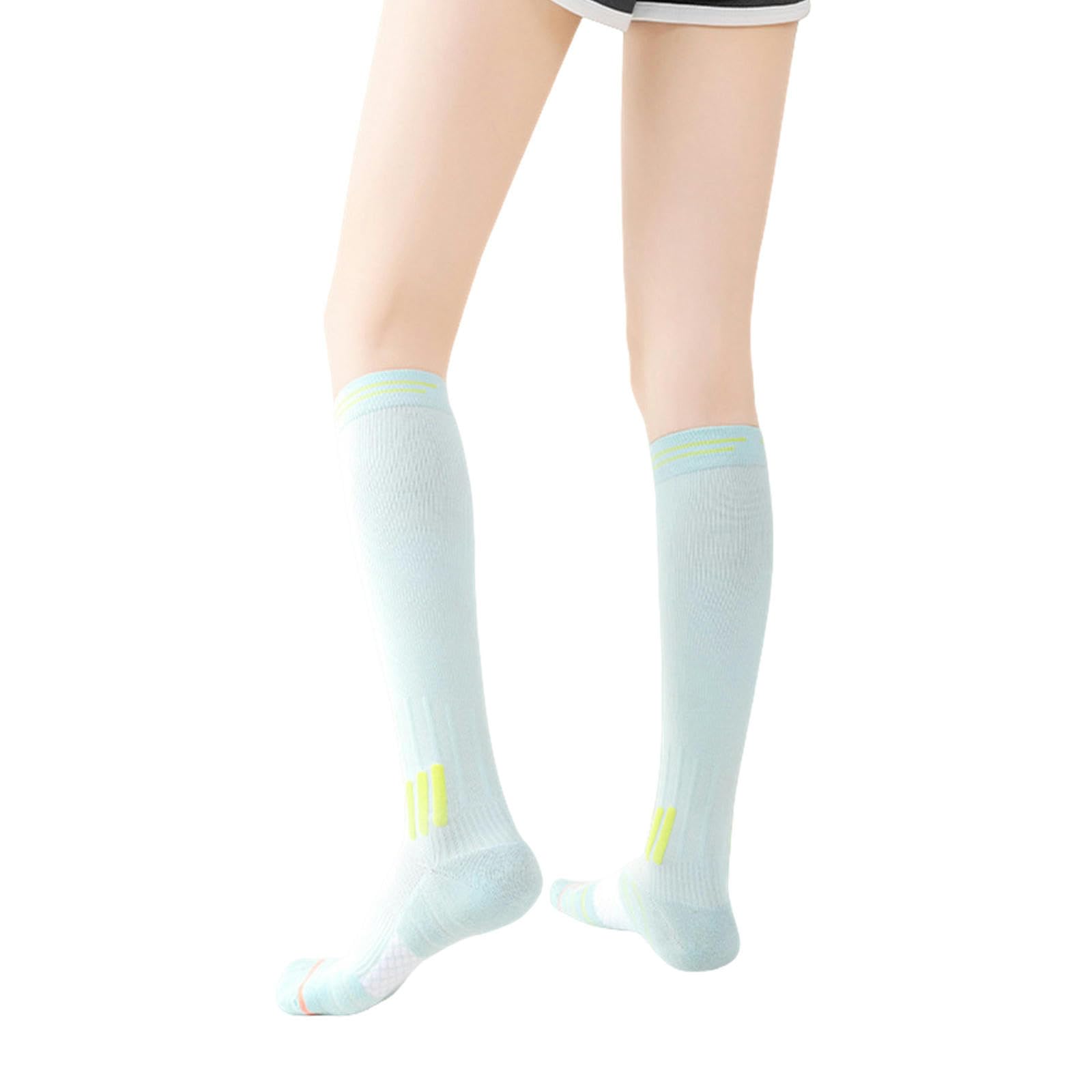 Męskie skarpety długie rurki kompresyjne skarpety kompresyjne na mięśnie Skipping Rope Pressure skarpety sportowe do biegania ręcznik do jogi Bottom Thickened Socks 2-pak niebieski