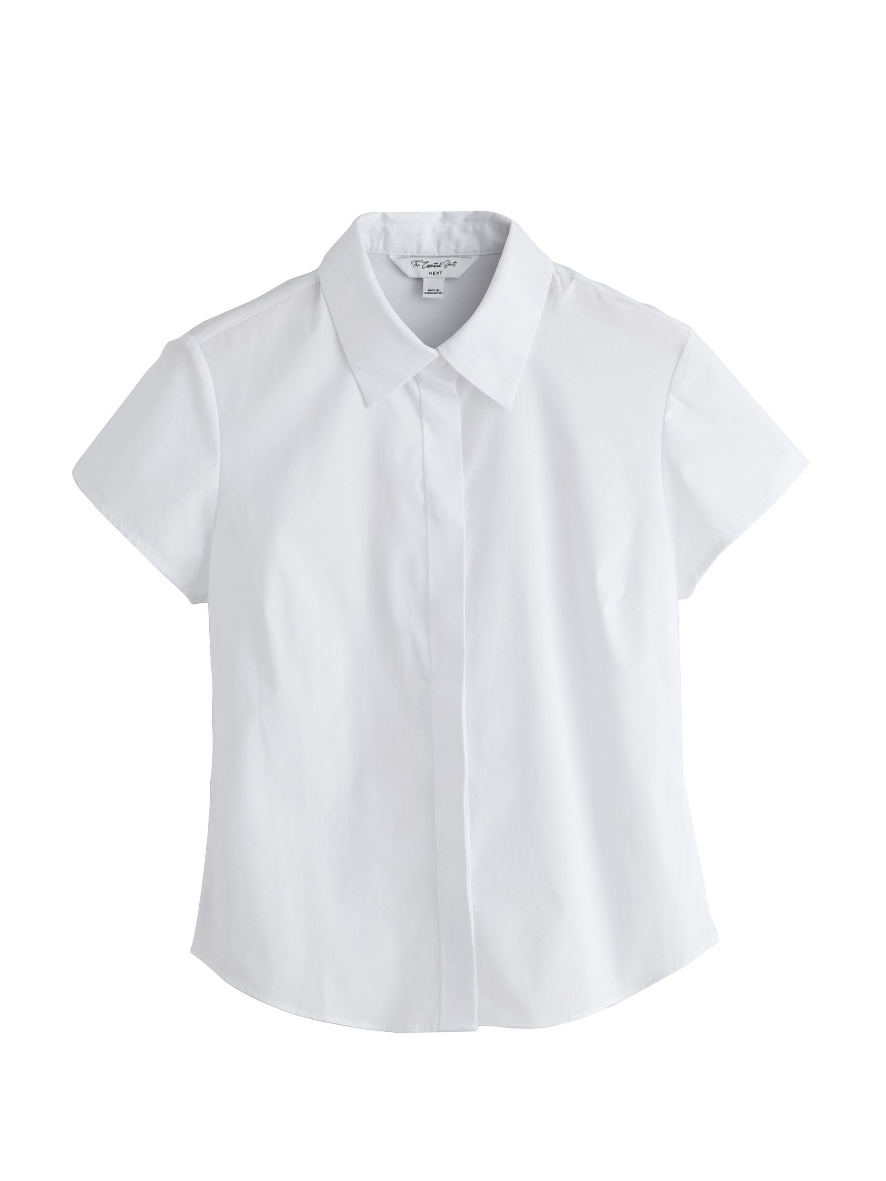 NEXT Femme Chemise Stretch ajustée à Manches Courtes, Lot de 2 | Coupe standard