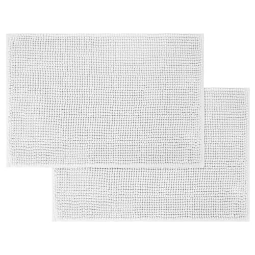 Catálogo de Tapete blanco los más solicitados. 46 BexpAudpot Tapete para Baño, Juego de 2 Antideslizante Alfombras de Baño Ultra Absorbentes 40x60 cm, Alfombra de Felpa Absorbente Super Suave y Extra Gruesa, Fácil de...