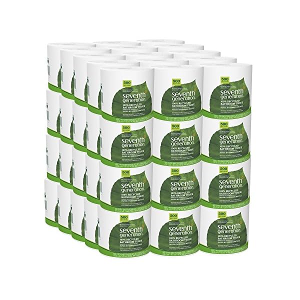 Seventh Generation White Toilet Paper 2ply 100 Recycled Paper, 500