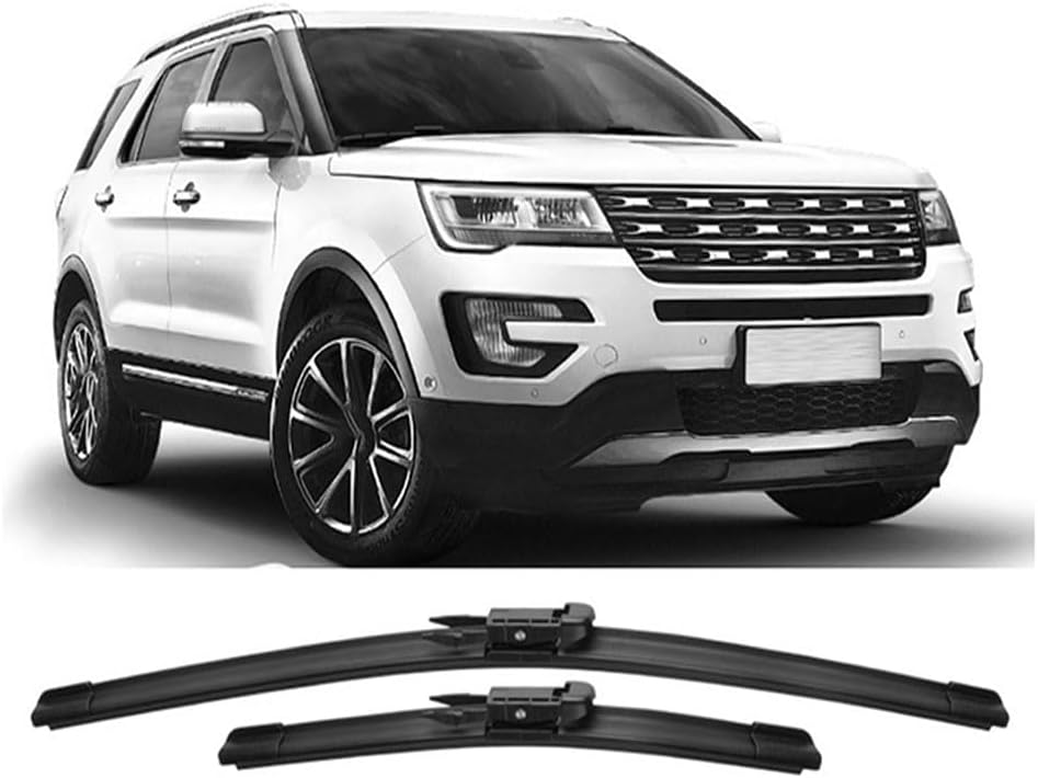 Car Windshield Wiper Blades for Ford Explorer 2016-2020 Front wiper Visibility Around The Clock Leaves No Marks After Cleaning Durable Quiet Operation Easy Installation