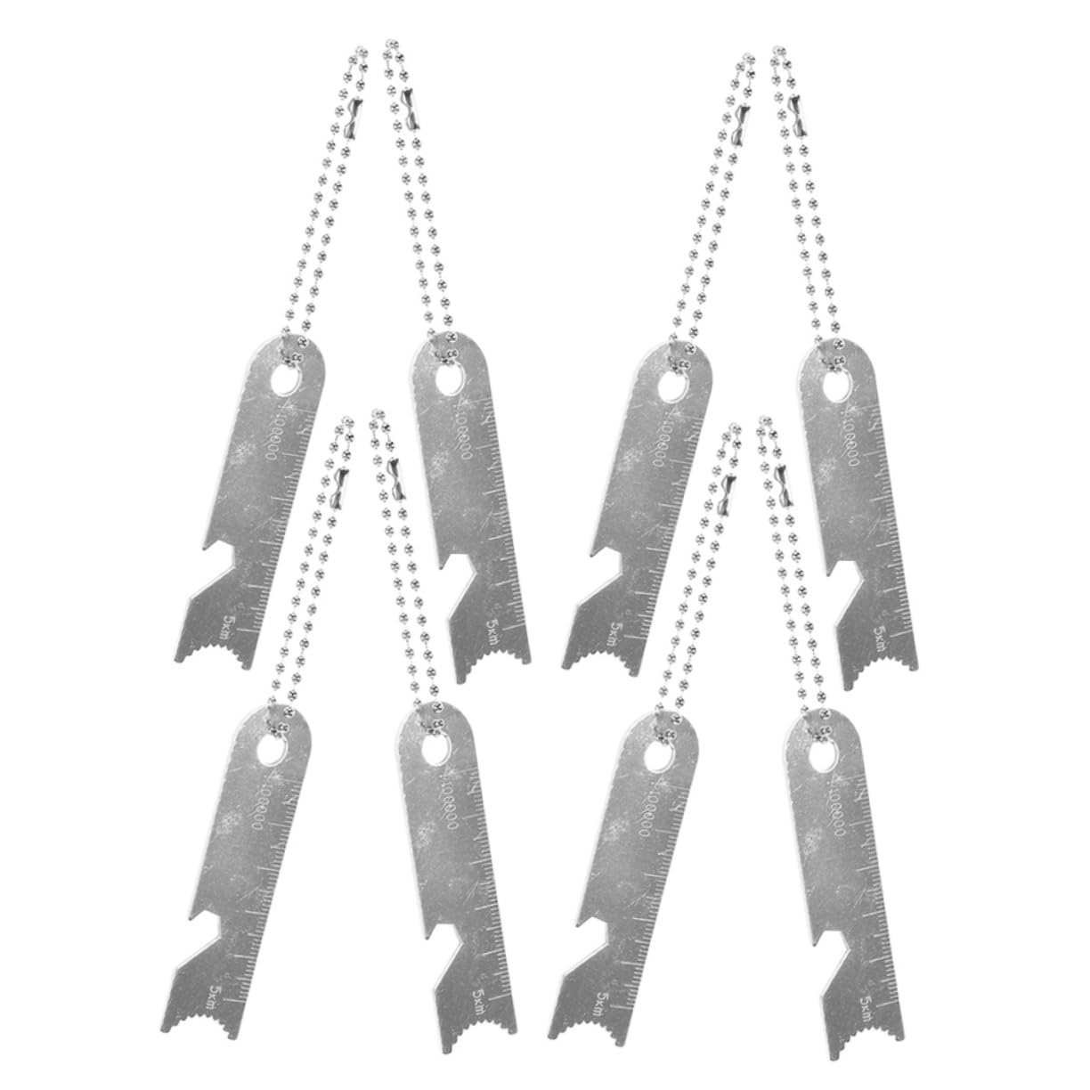 Parliky 8Pcs Outdoor Fire Starting Scrapers Practical Flint Fire Lighters for Camping and Survival Emergency Tools with Ruler and Multi Function Design Portable