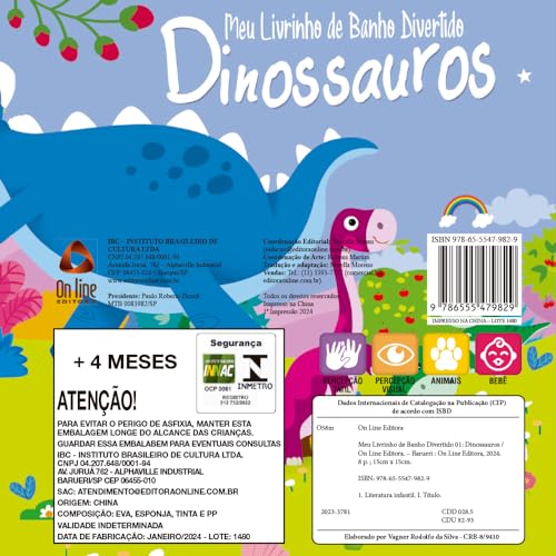 Meu Livrinho De Banho Divertido - Dinossauros: Meu Livrinho De Banho Divertido - Dinossauros: - Imagem 2