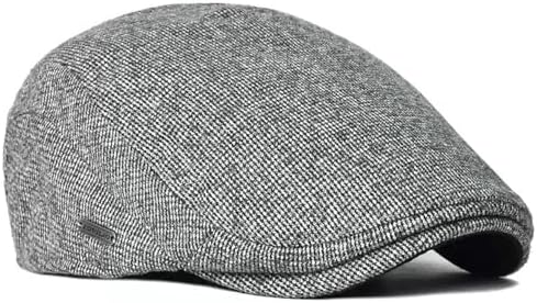 EKMTBJXY Schirmmütze für Herren - Baumwoll-Barett mit Schulterzurich und Praktischer Fischgrätmuster-Kapuzine -_Perfekt 