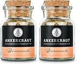 Ankerkraut Biermarinade, Mischung zum Würzen von Fleisch und Wurst, ideal zum Grillen, 75g im Korkenglas (Packung mit 2)