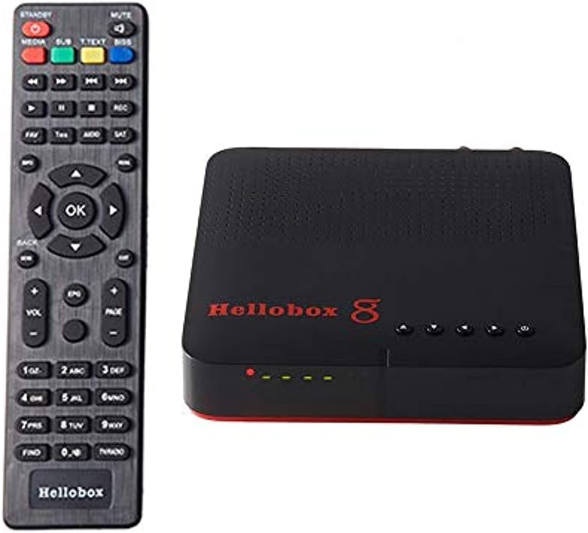 Nano Classic Hellobox 8 H.265 DVB-T2 DVB S2 Combo Satellite Receiver Autoroll PowerVu Biss Support TV Play on Phone, Support Cccam