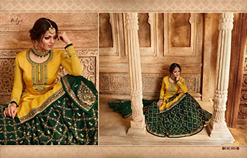 Delisa New Indian/Pakistani Eid Special Party/Ethnic wear Georgette Straight Ghaghra Style Salwar Kameez Suit for Womens 99363