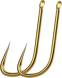 Anzol de peixe 50 peças de aço de alto carbono dourado farpado anzol sem ferrão acessórios de pesca gancho sem farpa anzol farpado para pesca no lago