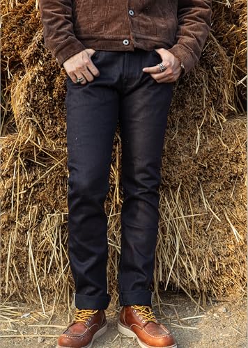 Red Tornado Vintage 14.5oz Men's Jeans Slim Tapered Leg Raw Selvedge Denim Pants Slim Fit Taper Jean2