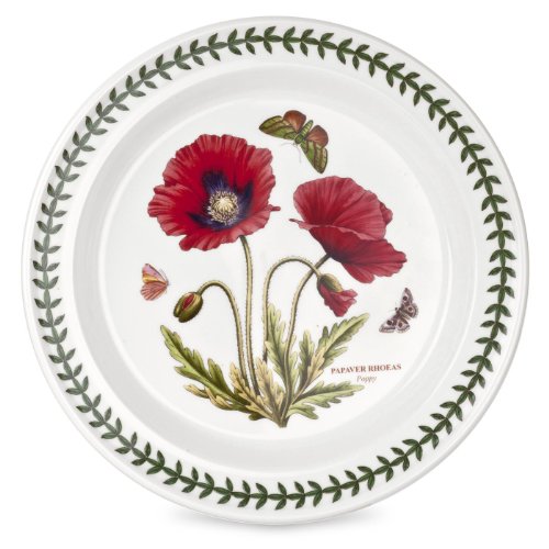 Portmeirion Botanic Garden - 25,4 cm Assiette Plaine - Coquelicots (Lot de 6)