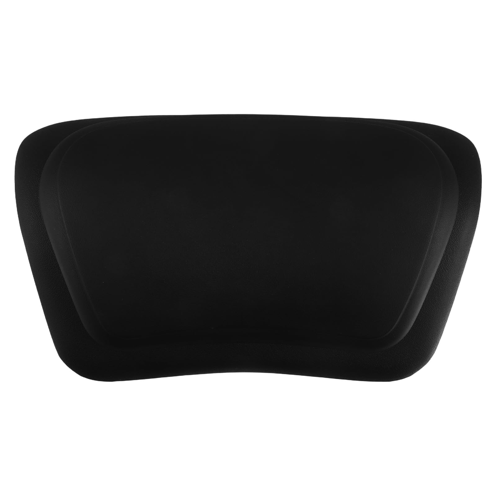 Cuscino da Bagno in Pu Nero con Ventose Antiscivolo, Poggiatesta per Vasca da Bagno e Spa, Supporto Morbido per Collo e Schiena, Accessorio per Relax in Vasche Idromassaggio