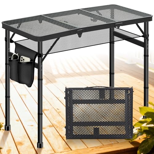 DeeprBetter Folding Camping Table with Adjustable Heights