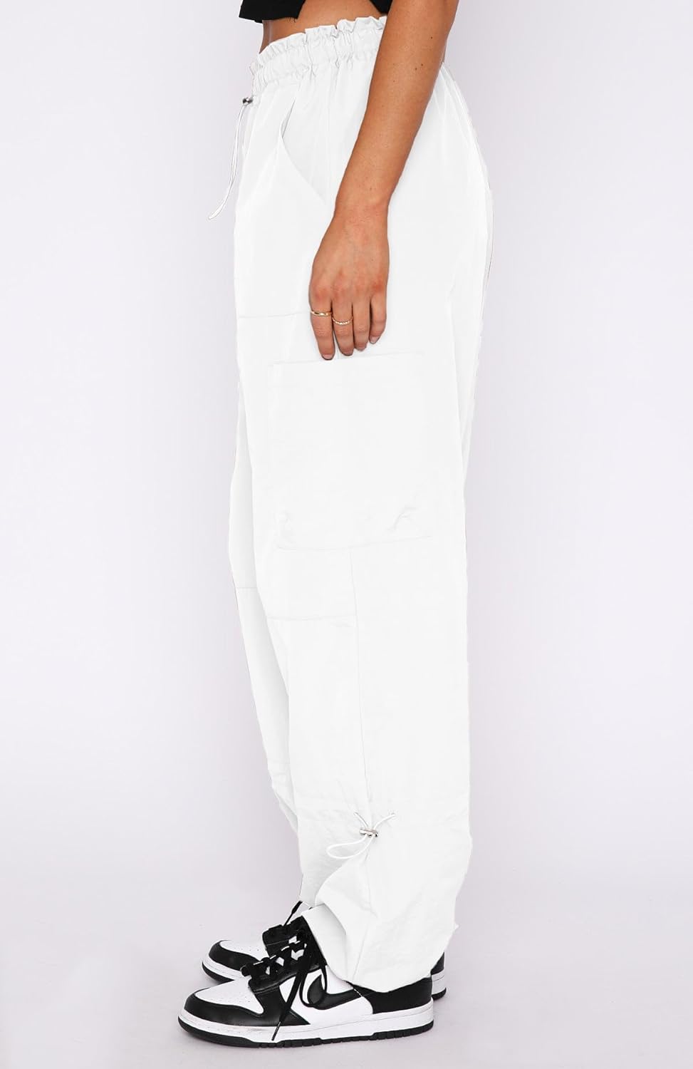DISCIPBUSH Cargo Pants Women Baggy - Parachute Pants for Women, Rave Pants Y2K Pants, Festival Outfits for Women - Image 3