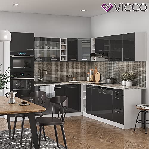 Vicco Küchenzeile Einbauküche Küchenschränke R-Line Weiß Küchenmöbel - Image 5