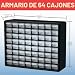 Akro-Mils 10764 Gabinete de Almacenamiento de plástico con 64 cajones para organización de Garaje Imagen de Akro-Mils 10764 Gabinete de Almacenamiento de plástico con 64 cajones para organización de Garaje