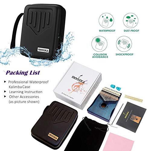 Moozica Kalimba Marimba, 17 sleutels, hoogwaardige professionele vingerduimpiano, muziekinstrument (mahoniehout-K17BP) - Image 6
