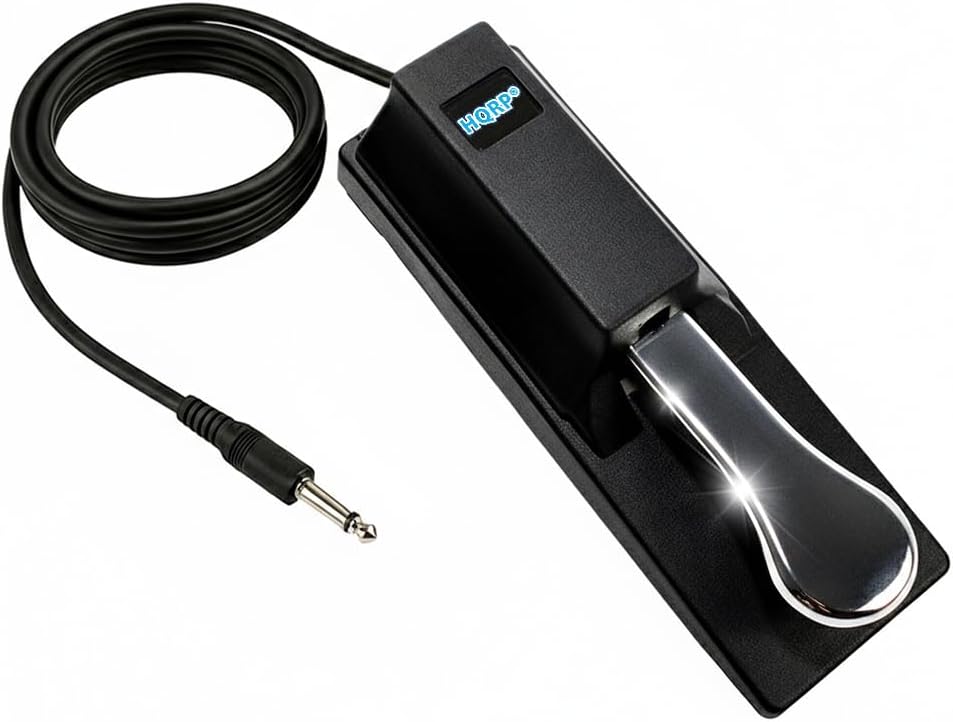 HQRP Sustain Pedal for IK Multimedia iRig KEYS, iRig KEYS PRO Keyboard Footswitch, Damper Pedal