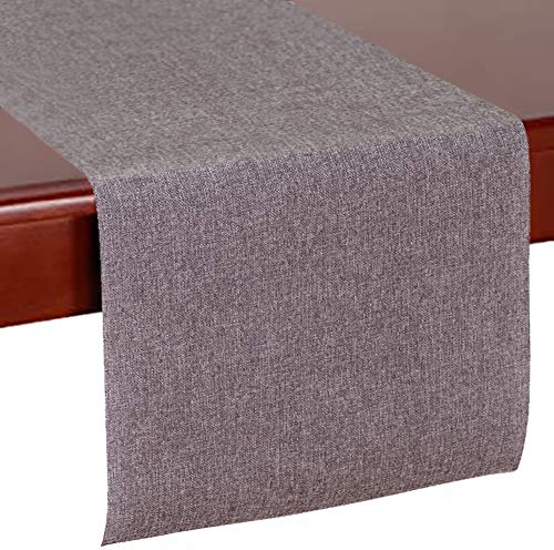 Silver Spoons Table Runners Caminho de mesa tecidos, para casamentos e jantares de luxo, 14 x 108 polegadas (35 x 275 cm), 3 unidades (cinzento), poliéster